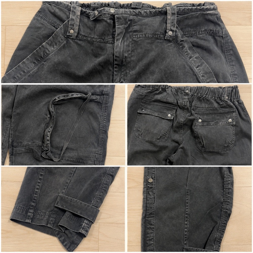 Free People We The Free Can't Compare Cargo Pants Women's L Washed Black69.99 - Picture 5 of 8